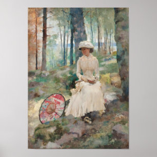 Poster Sob os vidoeiros CC0954 Albert Edelfelt pequeno
