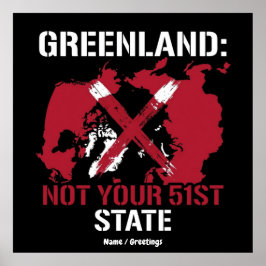 Poster Soberania da Groenlândia Não É Seu 51º Estado Árti