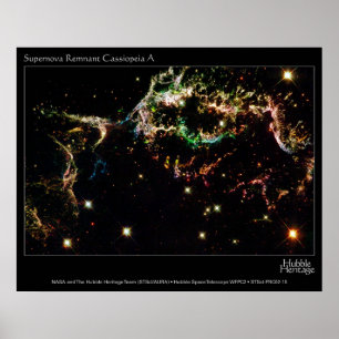 Pôster Sobernova HST Permaneceu Cassiopeia A