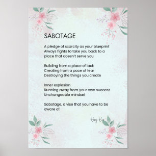 Poster Sobotagem - Poema de Autoamor de Consciência