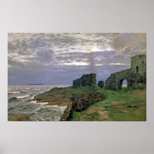 Poster Sobras de dias pesados, crepúsculo, Finlandia,