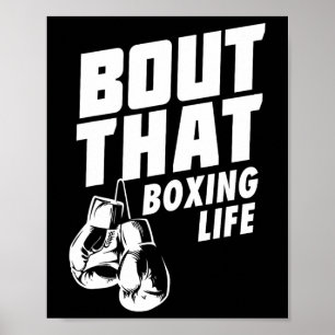 Poster Sobre A Camisa De Vida De Boxing - Luvas De Boxing