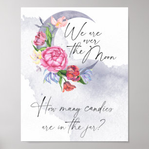 Poster Sobre a Lua adivinha quantas doces