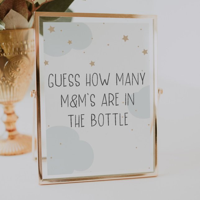 Poster Sobre a Lua Twinkle Star Adivinha Quantas Candies (Criador carregado)