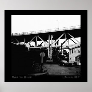 Poster Sobre e Sob Paisagem Industrial Urbana