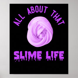 Poster Sobre Esse Design Belo Slime Life