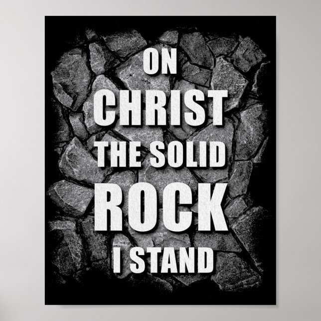 Poster Sobre O Cristo Do Solid Rock I Stand Christian Fai (Frente)