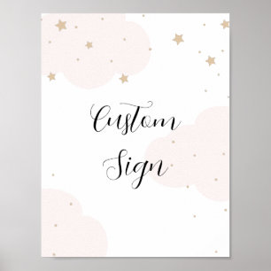 Poster Sobre o símbolo personalizado da estrela giratória