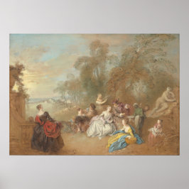 Poster Sobre o Terrace - Jean-Baptiste Pater Fine Art