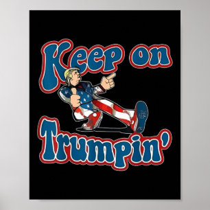 Poster Sobre Trumpin Trump Para O Presidente 2024 Dos Eua