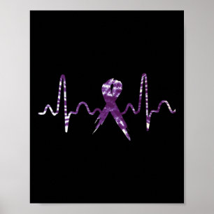 Poster Sobredosagem Coral Sensibilização Roxo Fita Pulmon