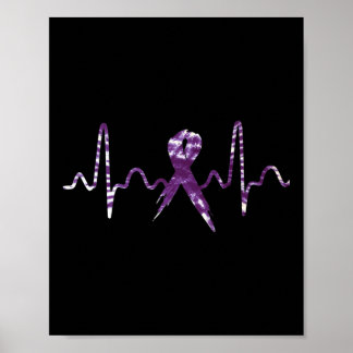 Poster Sobredosagem Coral Sensibilização Roxo Fita Pulmon