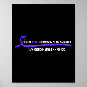 Poster Sobredosagem Filha Sensibilização Eu Visto Roxo