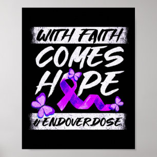 Poster Sobredosagem Final Com Fé Vem Esperança Friso Roxo