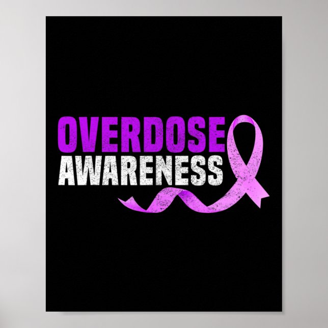 Poster Sobredosagem Roxa Dão Sobrevivência Opióide Ri (Frente)
