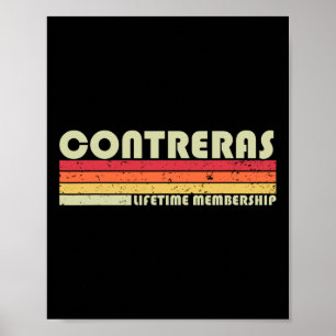Poster Sobrenome Contreras Divertido Retrô Vintage Aniver