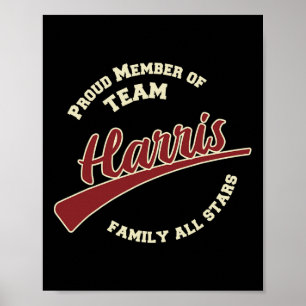 Poster Sobrenome da família Harris