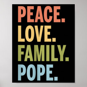 Poster Sobrenome do Papa Paz Amor Família Correspondente