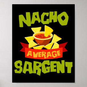 Poster Sobrenome engraçado de aniversário do sargento méd