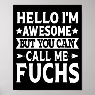 Poster Sobrenome Fuchs Chame a Equipe da Família Fuchs So