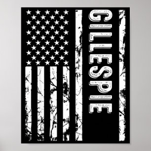 Poster Sobrenome Gillespie Apelido Engraçado Equipe Famíl