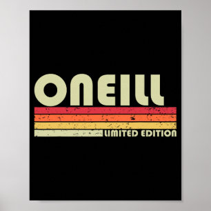 Poster Sobrenome Oneill Engraçado Retrô Vintage 80s 90s A
