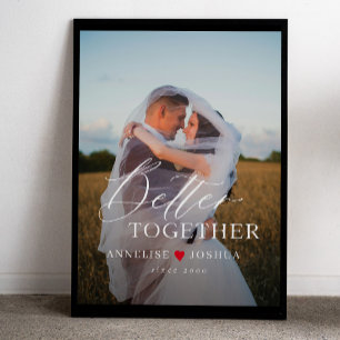 Poster Sobreposição de foto de casal de casamento elegant