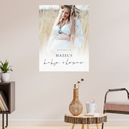 Poster Sobreposição de Foto Simples Boho Bem-vindo ao Chá
