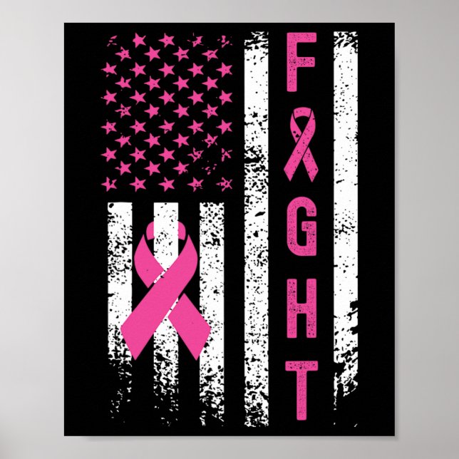 Poster Sobrevivência da Mama Cancer da Mama Americano Fla (Frente)