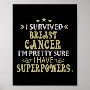 Poster Sobrevivência do Câncer da Mama I Sobrevivi à Doen