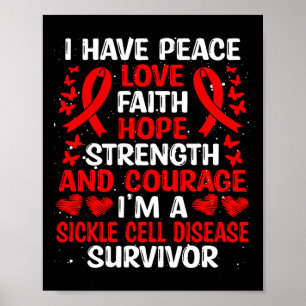 Poster Sobrevivência Paz Esperança Amor Doença Célula Fal
