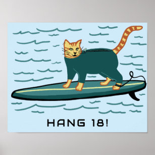 Poster Sobrevivência Tabby Cat Funny Cute CUSTOM Nursert