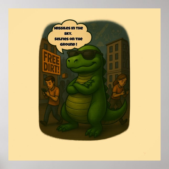 Poster Sobrevivendo a 2025: Estilo Dino (Frente)