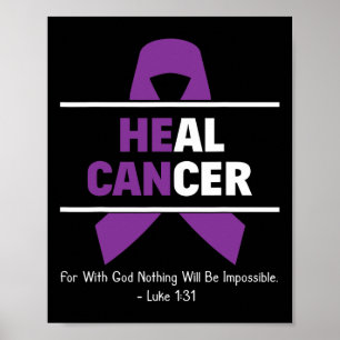 Poster Sobrevivente de câncer Cristão de Câncer de pâncre