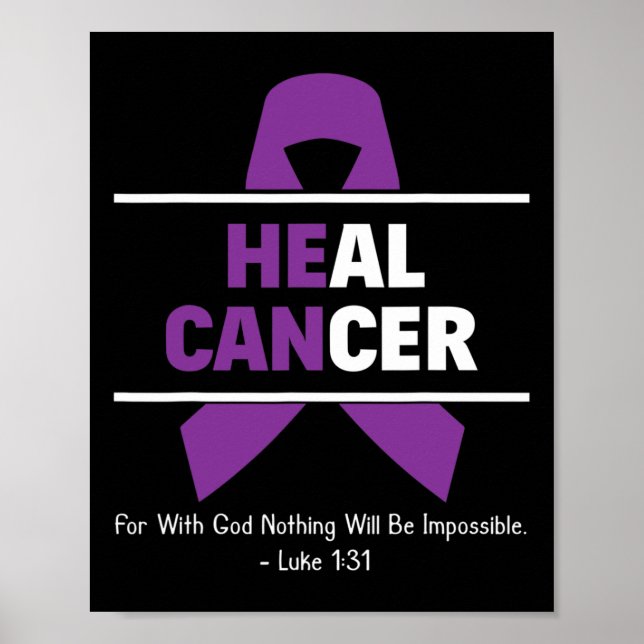 Poster Sobrevivente de câncer Cristão de Câncer de pâncre (Frente)