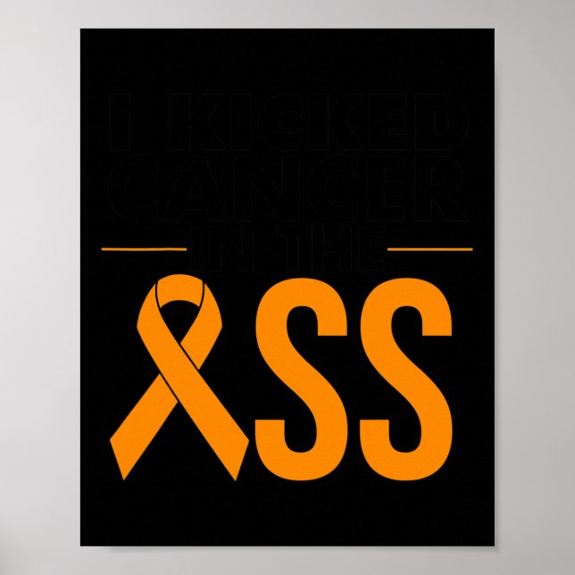 Poster Sobrevivente de câncer De Leucemia Presente Cancer (Frente)