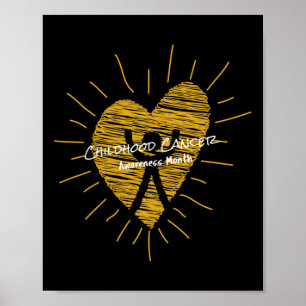 Poster Sobrevivente de Câncer Infantil - Consciente do Câ