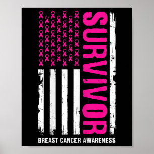 Poster Sobrevivente de câncer Mês Sinalizador dos Estados