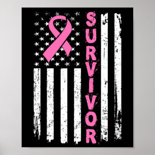 Poster Sobrevivente de Fita Rosa Cancer A da Mama de Band