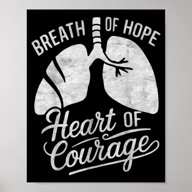 Poster Sobrevivente de Pulmão Colapsado Doença Pulmonar P (Frente)