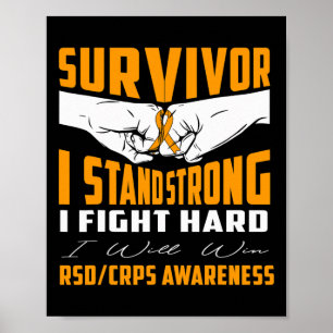 Poster Sobrevivente Eu Sou Forte Consciência De Rsd Crps