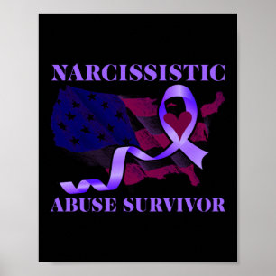 Poster Sobrevivente mundial de consciência antiabuso