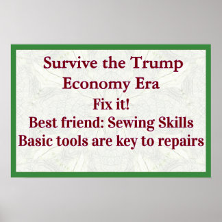Poster Sobreviver à Economia de Trump Corrija