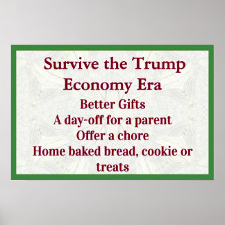 Poster Sobreviver à Economia de Trump Presentes Melhores