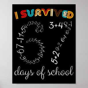 Poster Sobrevivi 67 Dias de Aula Meme de Matemática Vinta