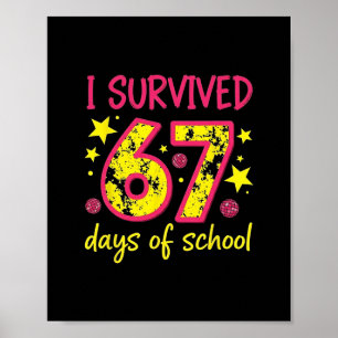 Poster Sobrevivi 67 Dias De Escola 100 Dias Seis Sete Br
