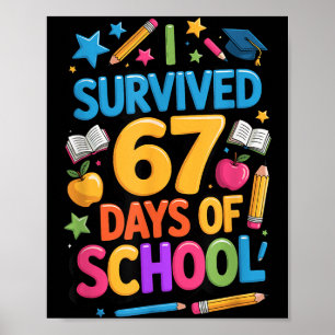 Poster Sobrevivi 67 Dias De Escola Aluno Professor Engraç