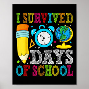Poster Sobrevivi A 100 Dias De Escola 100 Dias De Escola