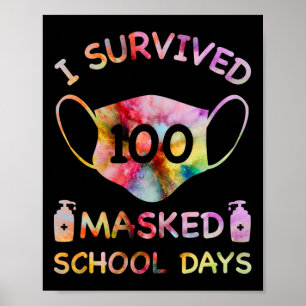 Poster Sobrevivi A 100 Dias De Escola Mascarados Para Pro