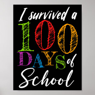 Poster Sobrevivi A 100 Dias De Escola Para Professores E 